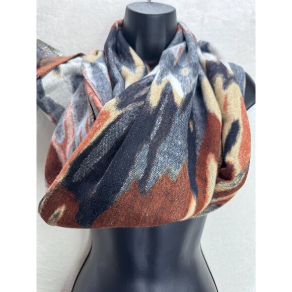 Fraas Eco Cashmink Ripple Print Colorful Soft Scarf NWT - Picture 12 of 12